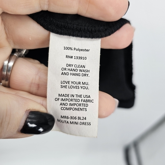 Nolita Mini Dress in Black Chiffon Show Me Your Mumu womens size large - Picture 5 of 6